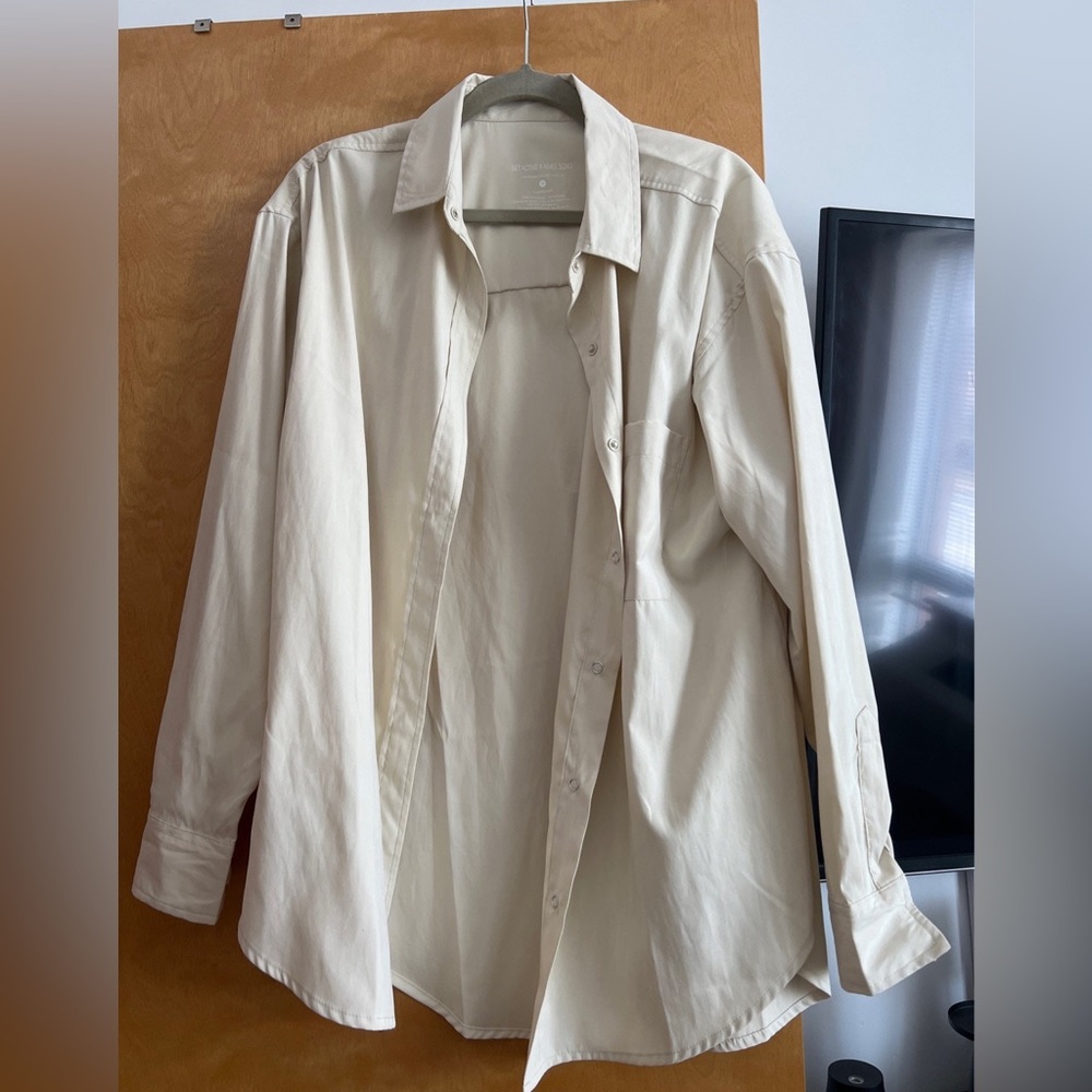 Set Active X Aimee Song Button Crema Button Down - image 1